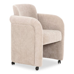 Mesto Taupe Rolling Dining Chair - Ornate Home