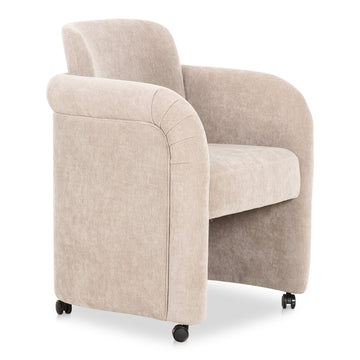 Mesto Taupe Rolling Dining Chair - Ornate Home