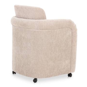 Mesto Taupe Rolling Dining Chair - Ornate Home