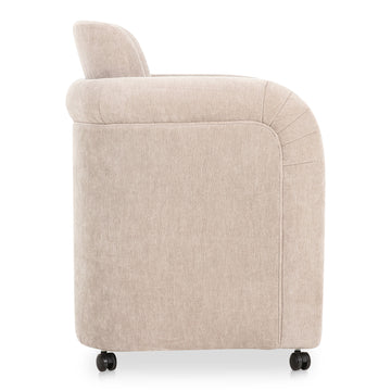 Mesto Taupe Rolling Dining Chair - Ornate Home