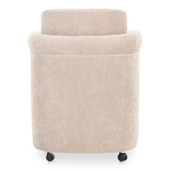 Mesto Taupe Rolling Dining Chair - Ornate Home