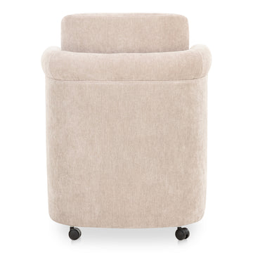 Mesto Taupe Rolling Dining Chair - Ornate Home