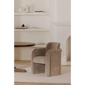Mesto Taupe Rolling Dining Chair - Ornate Home