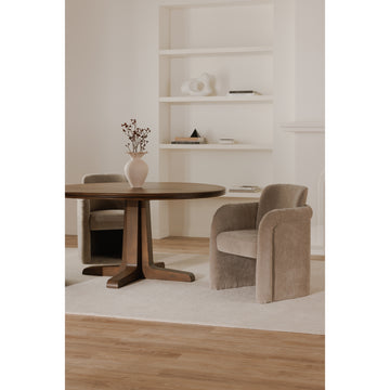 Mesto Taupe Rolling Dining Chair - Ornate Home