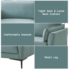 Mesut Light Blue Loveseat - Ornate Home