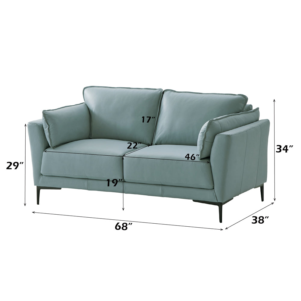 Mesut Light Blue Loveseat - Ornate Home