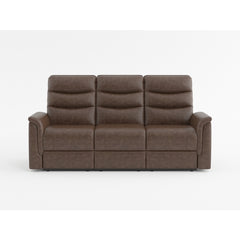Metric Beige Double Reclining Sofa With Drop-down Cup Holders - Ornate Home