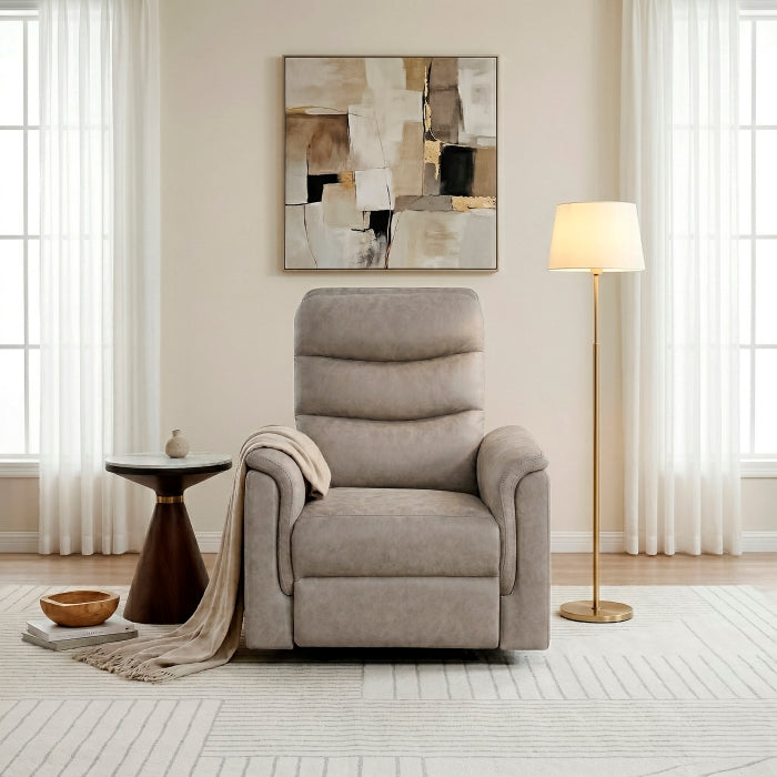 Metric Beige Reclining Chair - Ornate Home