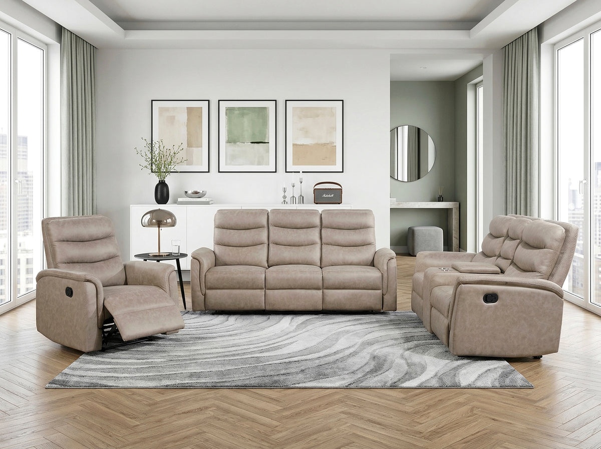 Metric Beige Reclining Chair - Ornate Home