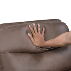 Metric Brown Double Reclining Sofa With Drop-down Cup Holders - Ornate Home