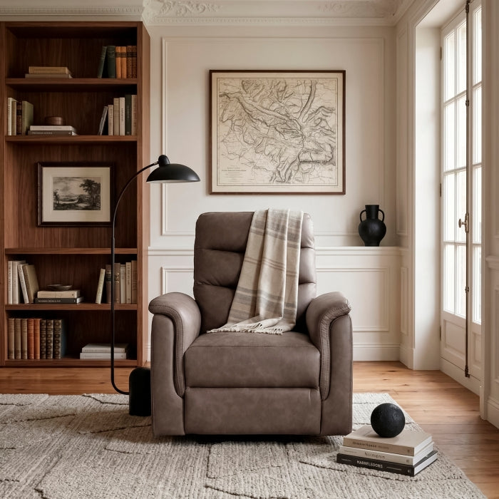 Metric Brown Reclining Chair - Ornate Home