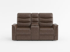 Metric Gray Double Glider Reclining Loveseat With Center Console - Ornate Home