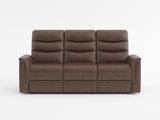 Metric Gray Double Reclining Sofa With Drop-down Cup Holders - Ornate Home