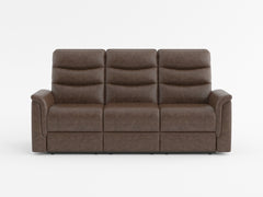 Metric Gray Double Reclining Sofa With Drop-down Cup Holders - Ornate Home
