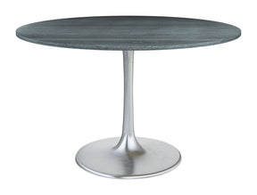 Metropolis Gray & Silver Dining Table - Ornate Home