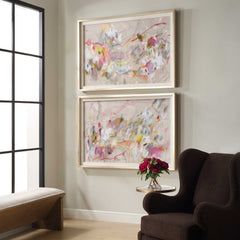 Metropolitan Rush Multicolor Abstract Prints (Set of 2) - Ornate Home