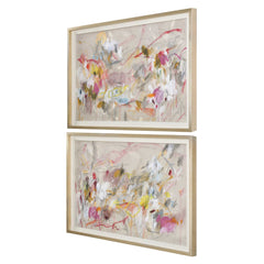 Metropolitan Rush Multicolor Abstract Prints (Set of 2) - Ornate Home