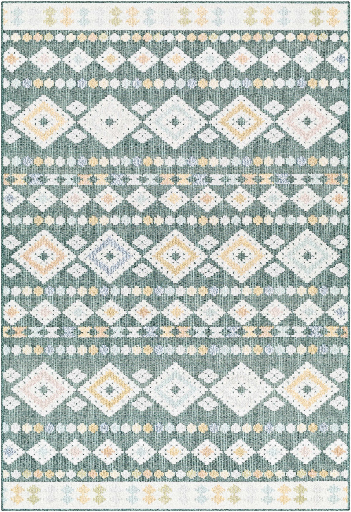 Metta Medium Green Outdoor Area Rug - Clearance - Ornate Home
