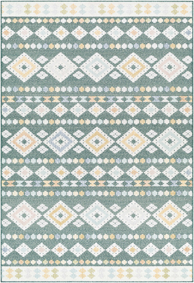 Metta Medium Green Outdoor Area Rug - Clearance - Ornate Home