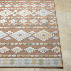 Metta Rust Outdoor Area Rug - Clearance - Ornate Home
