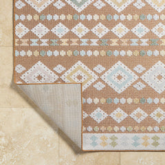 Metta Rust Outdoor Area Rug - Clearance - Ornate Home