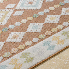 Metta Rust Outdoor Area Rug - Clearance - Ornate Home