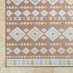 Metta Rust Outdoor Area Rug - Clearance - Ornate Home