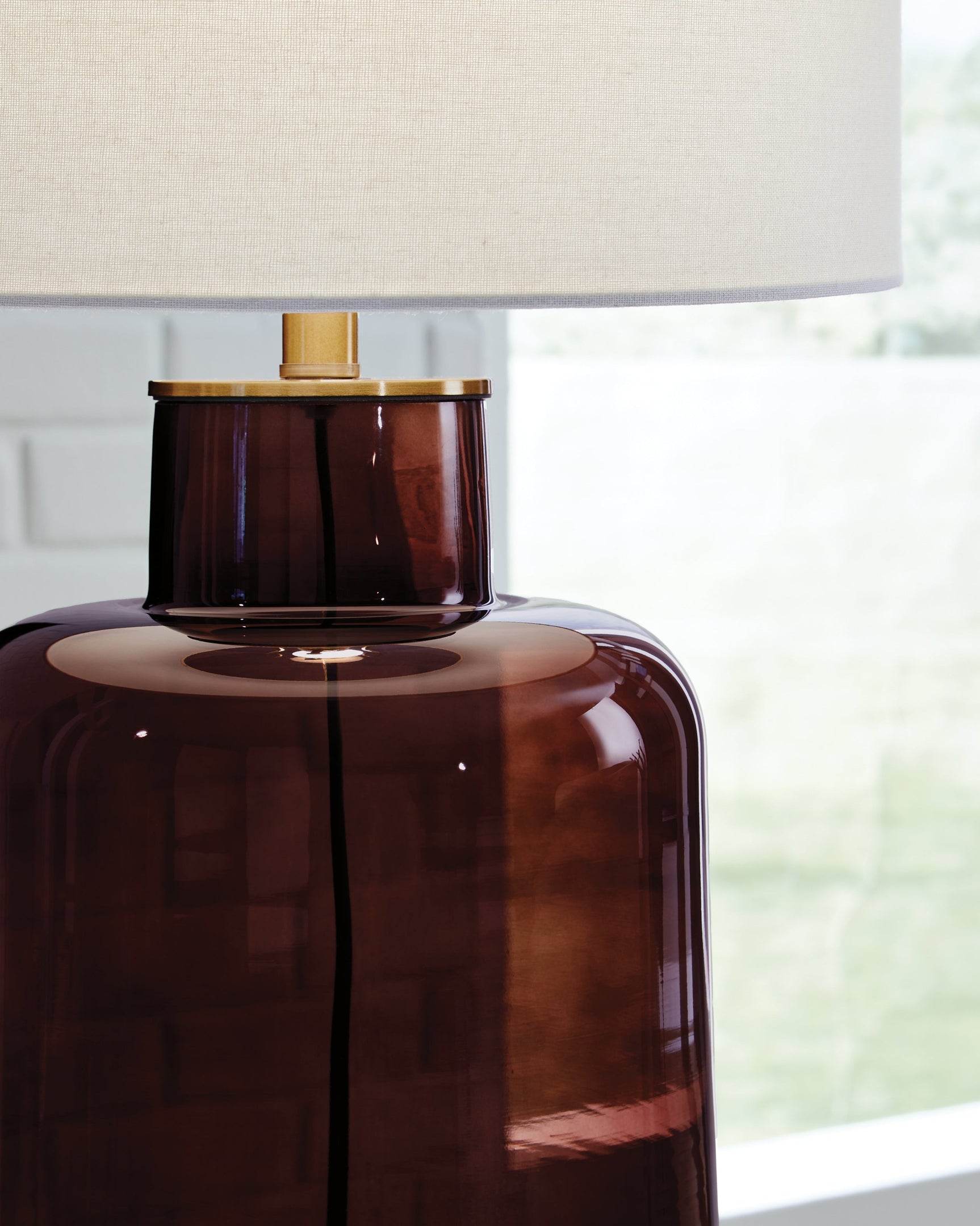 Mette Brown/Gold Glass Table Lamp (1/CN) (Online Special Price) - Ornate Home
