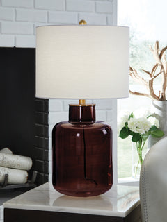 Mette Brown/Gold Glass Table Lamp (1/CN) - Ornate Home