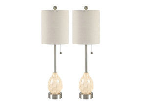 Meyer Cream/Silver Buffet Lamp (Set of 2) - Ornate Home