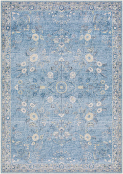 Meyly Blue Washable Area Rug - Ornate Home