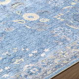 Meyly Blue Washable Area Rug - Ornate Home