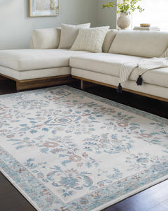 Meyly Pink & Green Washable Area Rug - Ornate Home
