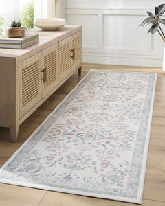 Meyly Pink & Green Washable Area Rug - Ornate Home
