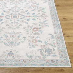Meyly Pink & Green Washable Area Rug - Ornate Home