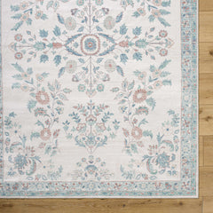 Meyly Pink & Green Washable Area Rug - Ornate Home