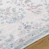 Meyly Pink & Green Washable Area Rug - Ornate Home