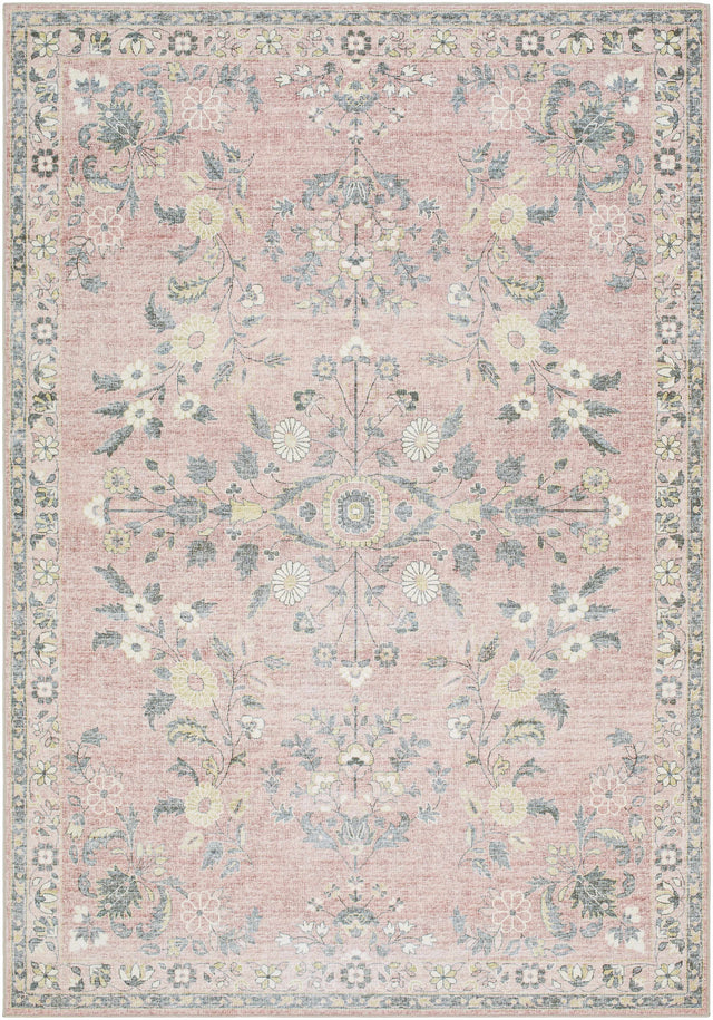 Meyly Pink Washable Area Rug - Ornate Home