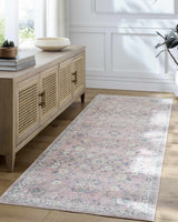 Meyly Pink Washable Area Rug - Ornate Home