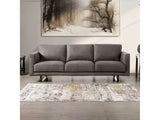 Mezzanotte Gray Real Italian Leather Sofa - Ornate Home