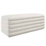 Mezzo Cloud Boucle Upholstered Storage Bench - Ornate Home