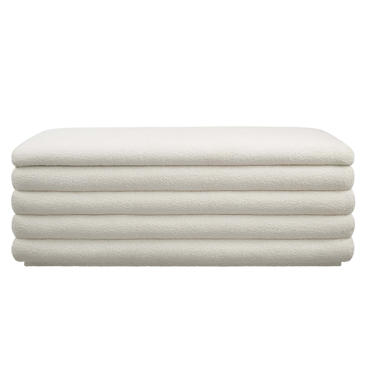 Mezzo Cloud Boucle Upholstered Storage Bench - Ornate Home