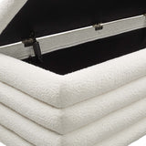 Mezzo Cloud Boucle Upholstered Storage Bench - Ornate Home