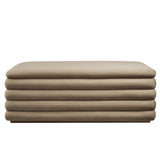 Mezzo Taupe Upholstered Performance Velvet Storage Bench - Ornate Home