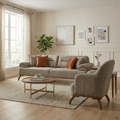 Mia Beige Convertible Sofa - Ornate Home