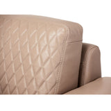 Mia Bella Gianna Light Coffee Leather Chair and a Half - Ornate Home