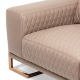 Mia Bella Gianna Light Coffee Leather Chair and a Half - Ornate Home
