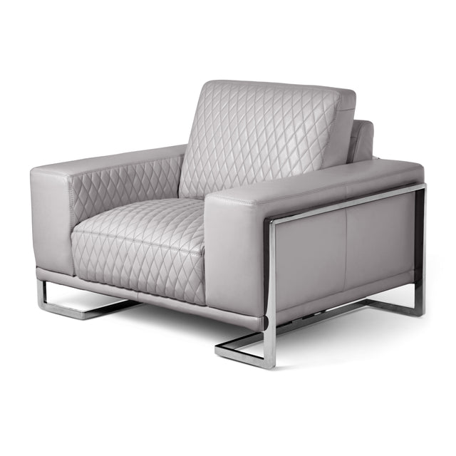 Mia Bella Gianna Light Gray Chair and a Half - Ornate Home