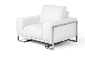 Mia Bella Gianna White Chair and Half - Ornate Home
