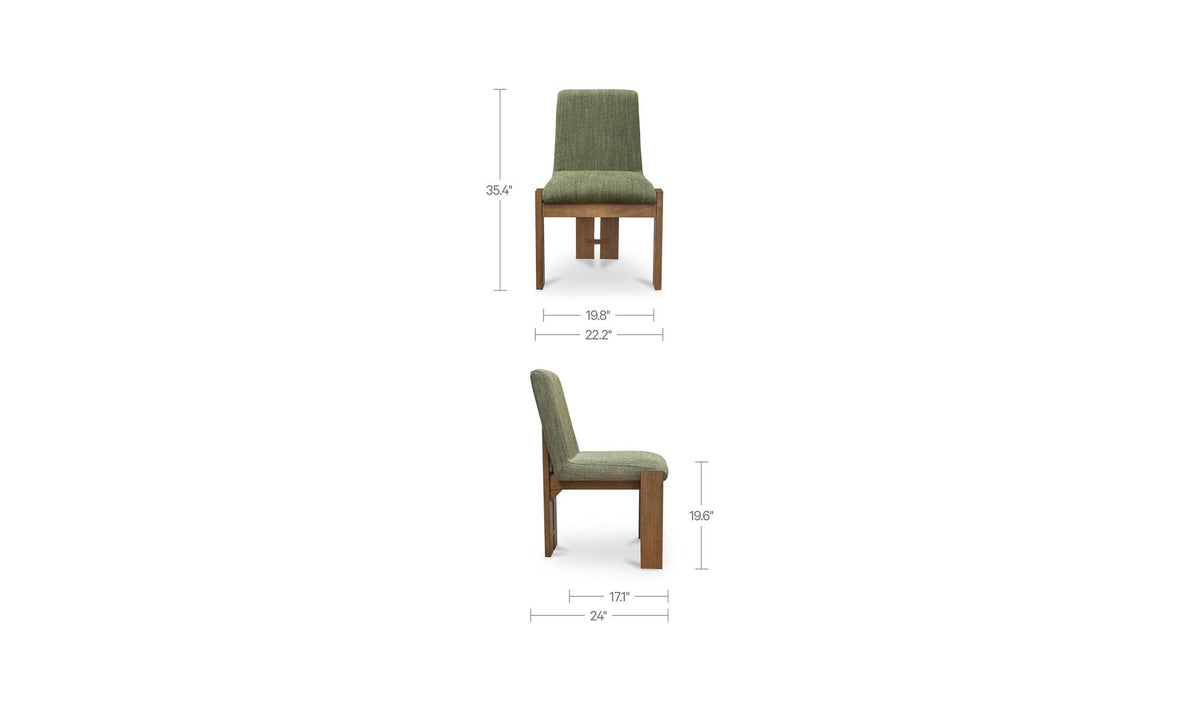 Mia Green Dining Chair (Set of 2) - Ornate Home